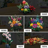 LEGO 10313 Icons Wildflower Bouquet Set, Artificial Flowers with Poppies and Lavender, Crafts for Adults, Home Décor, Valentine's Day Gifts for Her & Him, Botanical Collection