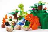 Ecoiffier - Abrick Dinoland With 2 Figures And 1 Vehicle Construction Set