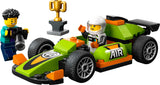 LEGO City Green Race Car Toy for 4 Plus Year Old Boys & Girls, Classic-Style Racing Vehicle Building Kit, with Photographer and Driver Minifigures, Gifts for Preschool Kids 60399