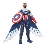 Avengers Marvel Studios Titan Hero Series Captain America Action Figure, 12-Inch Toy, Includes Wings, for Kids Ages 4 and Up