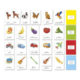 Clementoni 16362 sapientine words-montessori 3 years, educational game to learn to read, language development with nomenclature method-made in italy, multi-colored