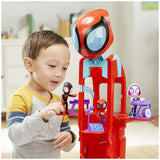 Hasbro - Marvel Spidey and His Amazing Friends Spider Crawl-R 2-in-1 Deluxe Headquarters Playset, Preschool Toy for Age 3 and Up