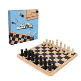 SPIN MASTER - EG classici Checkers & Chess three games in Wood