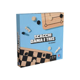 SPIN MASTER - EG classici Checkers & Chess three games in Wood