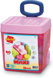 Ecoiffier - Abrick - Les Maxi Trolley Pink 40 Pieces Construction Set