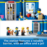 LEGO 60370 City Police Station Chase Playset with Car Toy and Motorbike, Breakout Jail, 4 Minifigures and Dog Figure, Toys for Kids 4 Plus Years Old