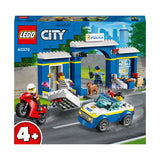 LEGO 60370 City Police Station Chase Playset with Car Toy and Motorbike, Breakout Jail, 4 Minifigures and Dog Figure, Toys for Kids 4 Plus Years Old