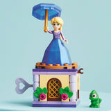 LEGO 43214 Disney Princess Twirling Rapunzel Buildable Toy with Diamond Dress Mini-Doll and Pascal the Chameleon Figure, Collectible Toys for Girls & Boys