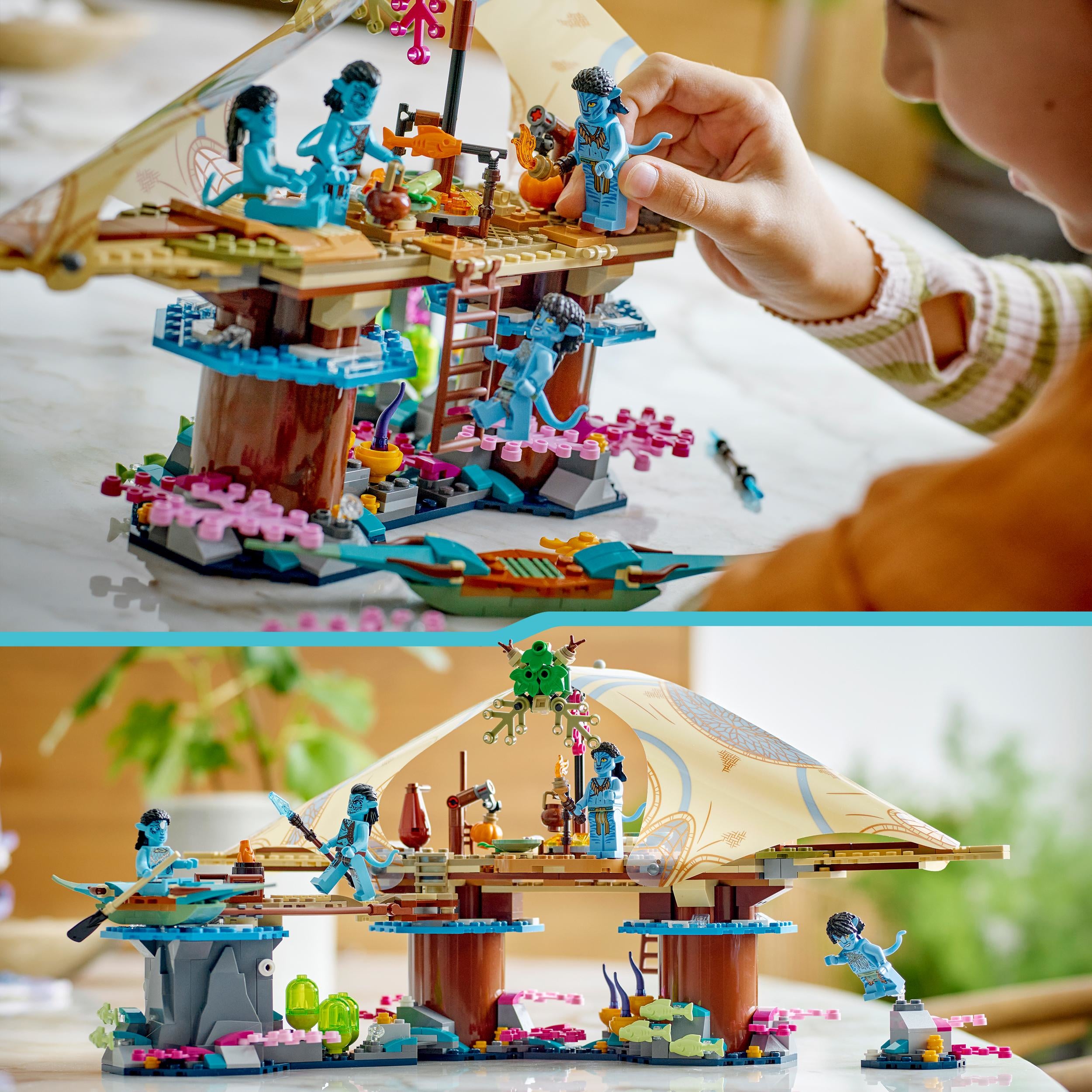 LEGO Avatar: The Way of Water Metkayina Reef Home 75578, Building Toy Set  with Village, Canoe, Pandora Scenes, Neytiri and Tonowari Minifigures,  Movie