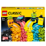 LEGO 11027 Classic Creative Neon Fun Brick Box Set, Building Toy with Models; Car, Pineapple, Alien, Roller Skates, Characters and More, for Kids, Boys, Girls 5 Plus Years Old