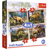 Trefl - 4 Puzzles in 1 - Interesting dinosaurs