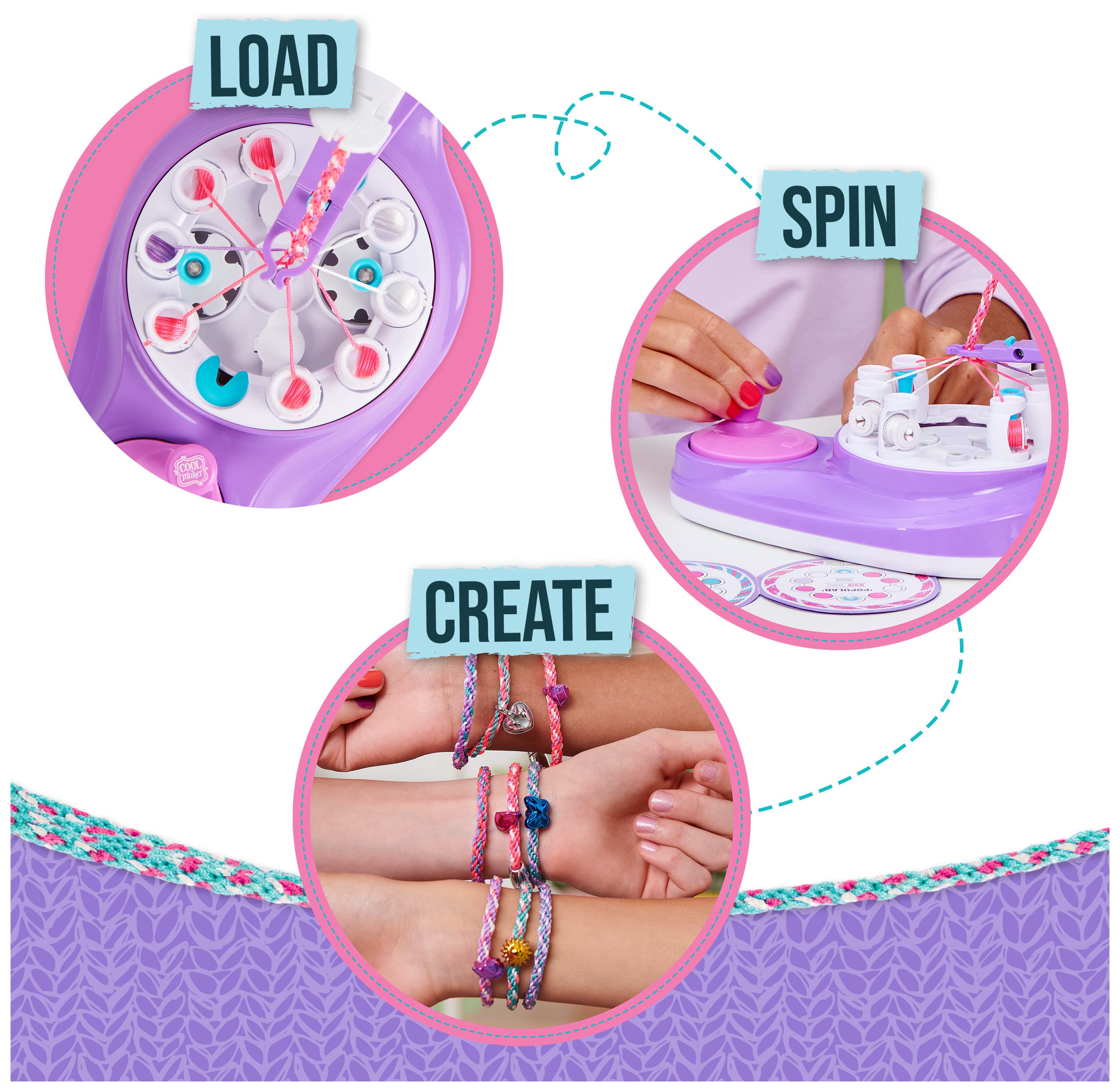 Cool Maker, 2-in-1 KumiKreator, Necklace and Friendship Bracelet Maker  Activity Kit, for Ages 8 and Up
