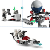 LEGO Star Wars Clone Trooper & Battle Droid Battle Pack Building Toys for Kids with Speeder Bike Vehicle, 4 Minifigures and 5 Figures, Gifts for Boys and Girls Aged 7 Plus Years Old 75372