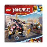 LEGO 71792 NINJAGO Sora's Transforming Mech Bike Racer, 2in1 Set with Transforming Mech Action Figure to Ninja Motorbike Toy for Kids, Boys, Girls, plus 3 Minifigures