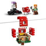 LEGO 21179 Minecraft The Mushroom House Set, Building Toy for Kids Age 8 , Gift Idea with Alex, Mooshroom & Spider Jockey Figures