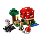 LEGO 21179 Minecraft The Mushroom House Set, Building Toy for Kids Age 8 , Gift Idea with Alex, Mooshroom & Spider Jockey Figures