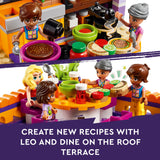 LEGO 41747 Friends Heartlake City Community Kitchen Playset with Toy Cooking Accessories, 3 Mini-Dolls plus Pet Churro the Cat Figure, Can Be Combined with Community Centre (41748)