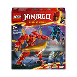 LEGO NINJAGO Kai’s Elemental Fire Mech, Action Figure Building Set from Dragons Rising, Ninja Toy for 7 Plus Year Old Boys & Girls with Kai and Zane Character Minifigures, Birthday Gift Idea 71808