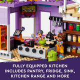 LEGO 41747 Friends Heartlake City Community Kitchen Playset with Toy Cooking Accessories, 3 Mini-Dolls plus Pet Churro the Cat Figure, Can Be Combined with Community Centre (41748)