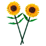 LEGO Creator Sunflowers, Artificial Flowers Building Kit for Kids Aged 8+, Display as Bedroom Accessory or Floral Bouquet Home Decoration, Gift for Girls, Boys and Teenagers 40524